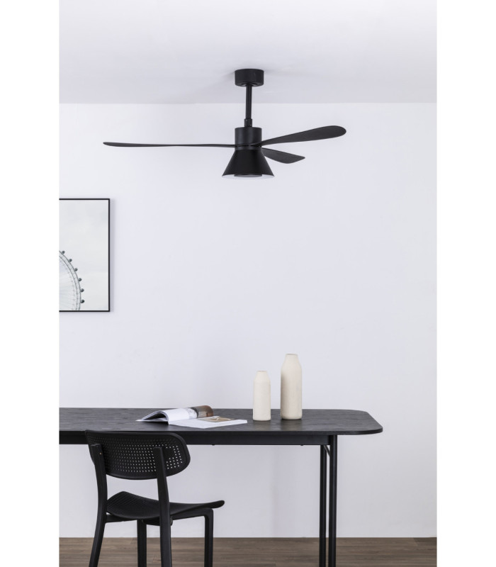 Amelia L Black/Black Fan Wall Control Cct-3