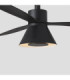 Amelia L Black/Black Fan Wall Control Cct-5
