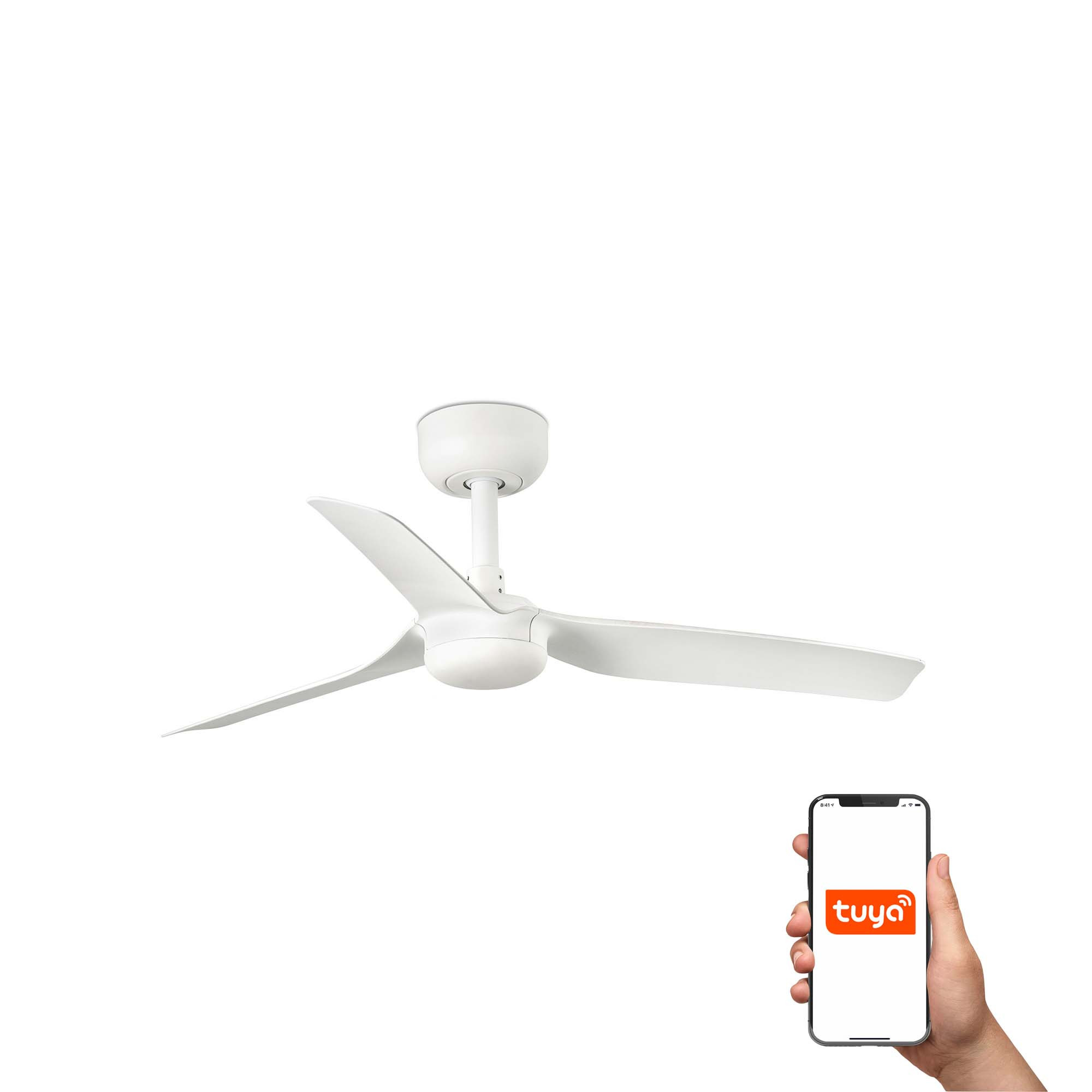 Mini Punt 90cm Smart Ceiling Fan White