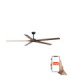 Bigwood 20 Xl Black/Walnut Fan Tuya Fsc-1