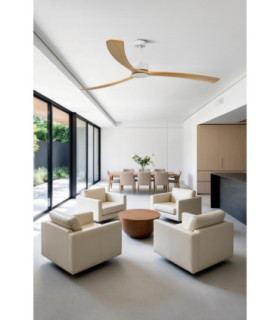 Kauai Xxl White/Pine Fan Tuya-2
