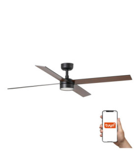 Rudder L 4 Led Black/Walnut Fan Tuya-1