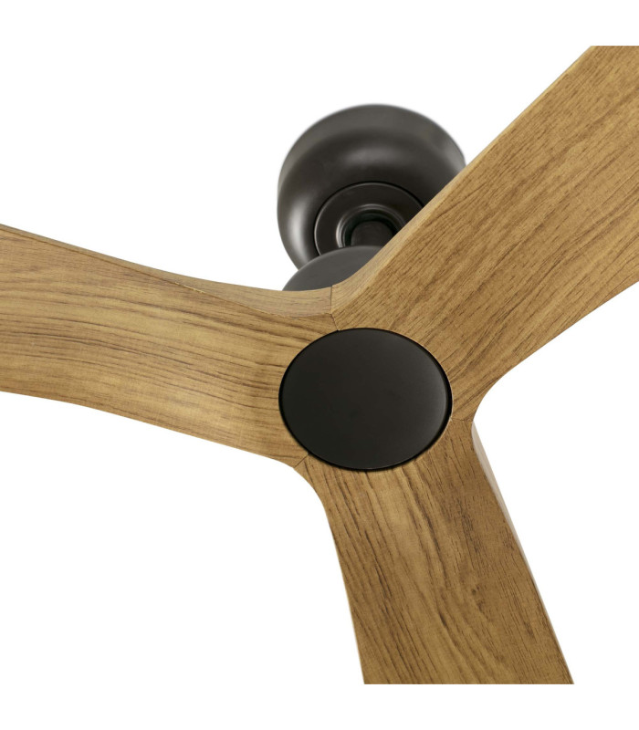 Outwood L Brown/Light Oak Wood Fan Ip44 Tuya-4