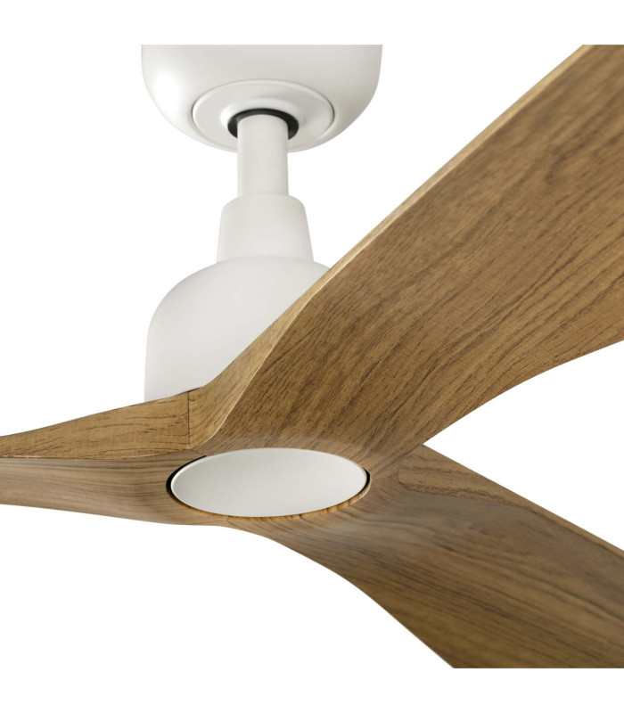 Outwood L White/Light Oak Wood Fan Ip44 Tuya-3