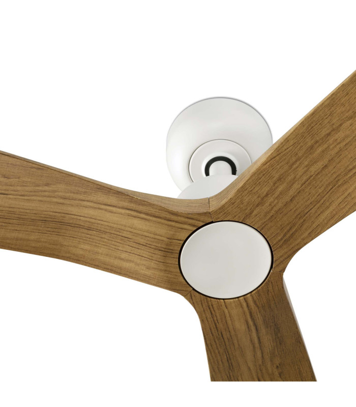 Outwood L White/Light Oak Wood Fan Ip44 Tuya-4