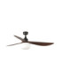 Outwood L Brown/Walnut Ceiling Fan E27 Tuya