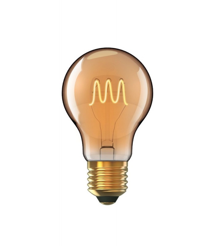 LED GLS, W E27 Non-Dimmable 230V 5W Warmwhite 1800K, Gold - 1