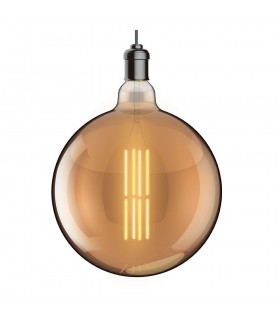 LED Globe D300, H E40 Dimmable 230V 8W Warmwhite 1800K, Gold, 5yrs Warranty - 1