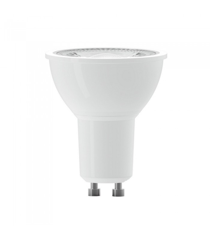 GU10 230V 5W Warm White 3000K, 350lm 100 deg. SCOB, White - 1