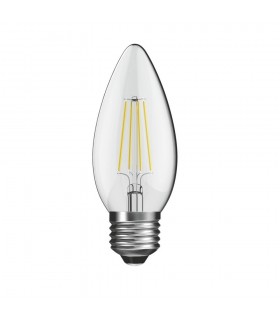 LED Candle E27 230V 4W Warm White 2700K, 470lm, Clear - 1