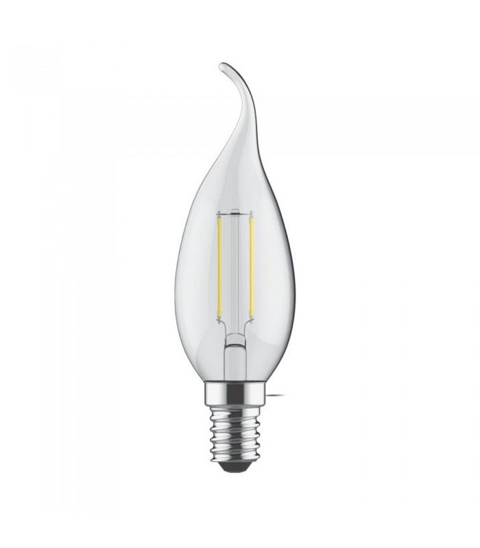 LED Candle Tip E14 230V 4W Warm White 2700K, 470lm, Clear - 1