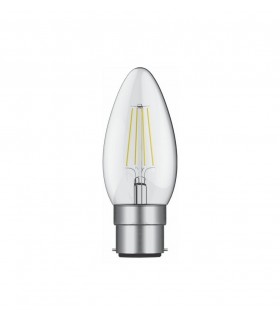 LED Candle B22d Dimmable 230V 4W Warm White 2700K, 400lm, Clear - 1