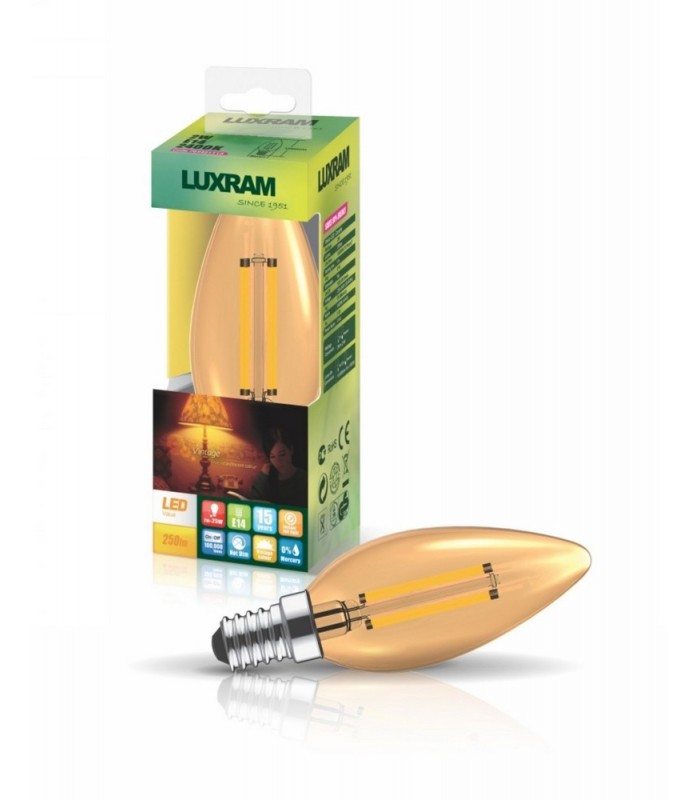 LED Candle E14 230V 4W 2200K Colour-Box (Gold) (1, 1) - 1