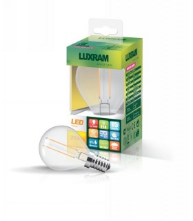 LED Globe E14 230V 4W Warm White 2700K, 470lm, Clear - 1