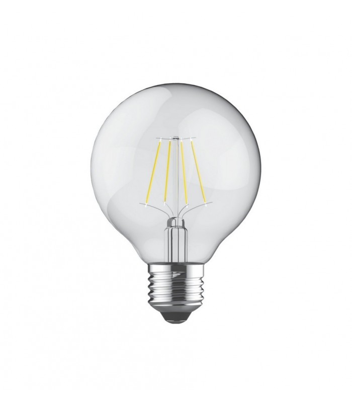LED Globe D80 E27 230V 4W Warm White 2700K, 470lm, Clear - 1