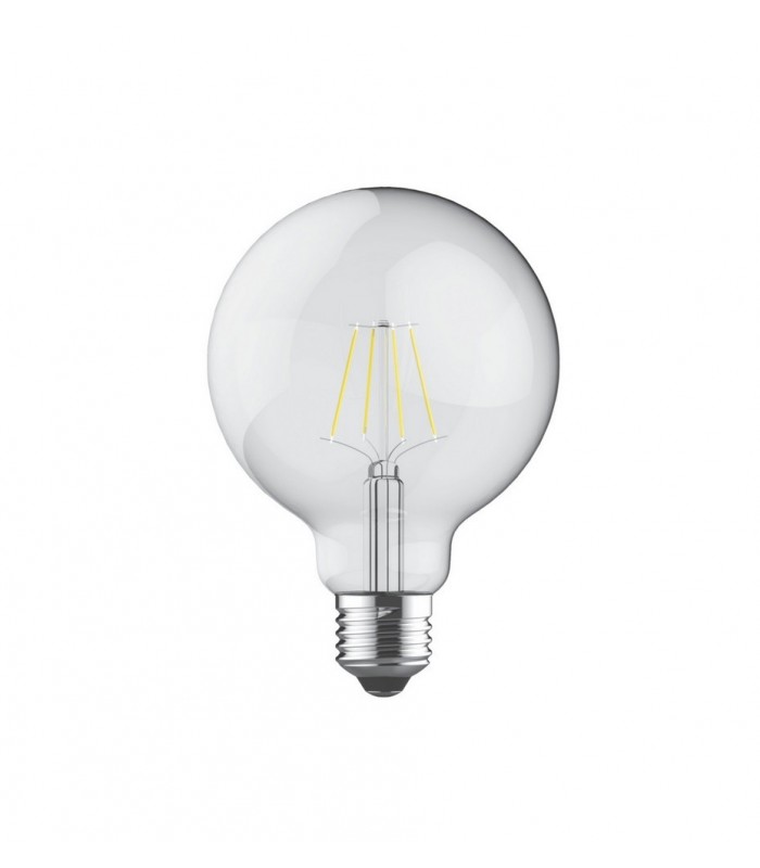 LED Globe D95 E27 230V 4W Warm White 2700K, 470lm, Clear - 1