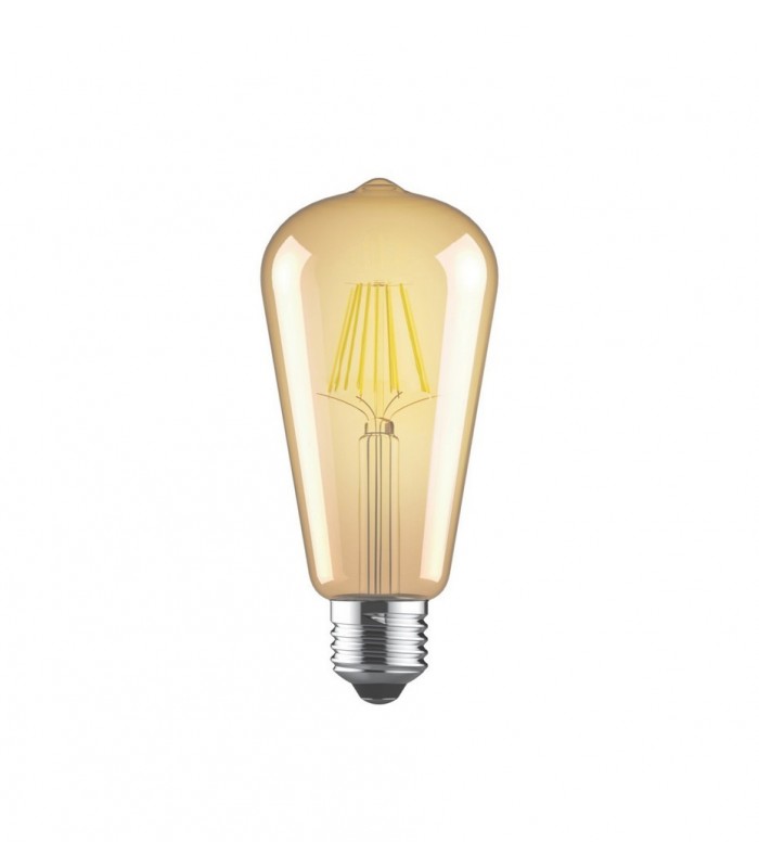 LED Rustica Tradition Tip E27 Dimmable 230V 8W 2200K, 630lm, Amber - 1