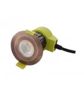 Dimmable LED Recessed Downlight, Antique Copper, 38 deg. Beam Angle, 760lm, 2700K, IP65, DRIVER INCLUDED - 1