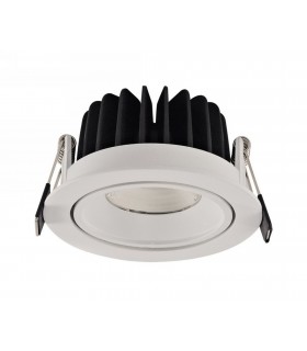 LED Recessed Tiltable Downlight, White, 24 deg. Beam Angle, 950lm, 5000K, IP44, DRIVER NOT INCLUDED - 1