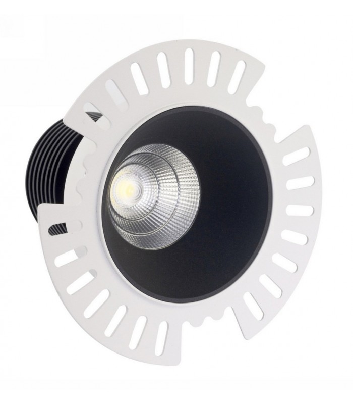 LED Recessed Downlight, Black Trimless, 40 deg. Beam Angle, 760lm, 3000K, IP20, DRIVER NOT INC. - 1