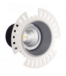 LED Recessed Tiltable Downlight, Silver Trimless, 60 deg. Beam Angle, 840lm, 5000K, IP20, DRIVER NOT INC. - 1