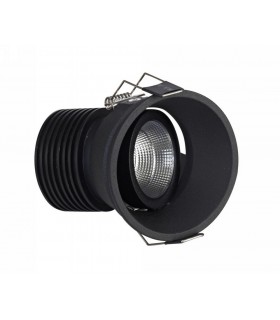 LED Recessed Tiltable Downlight, Black, 40 deg. Beam Angle, 760lm, 3000K, IP20, DRIVER NOT INC. - 1