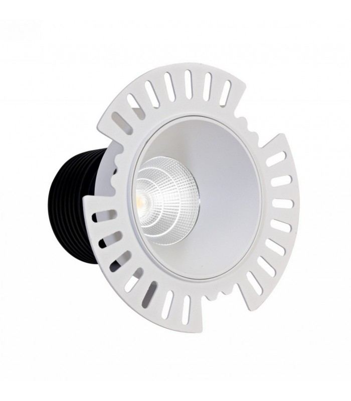 LED Recessed Downlight, White Trimless, 25 deg. Beam Angle, 760lm, 3000K, IP20, DRIVER NOT INC. - 1