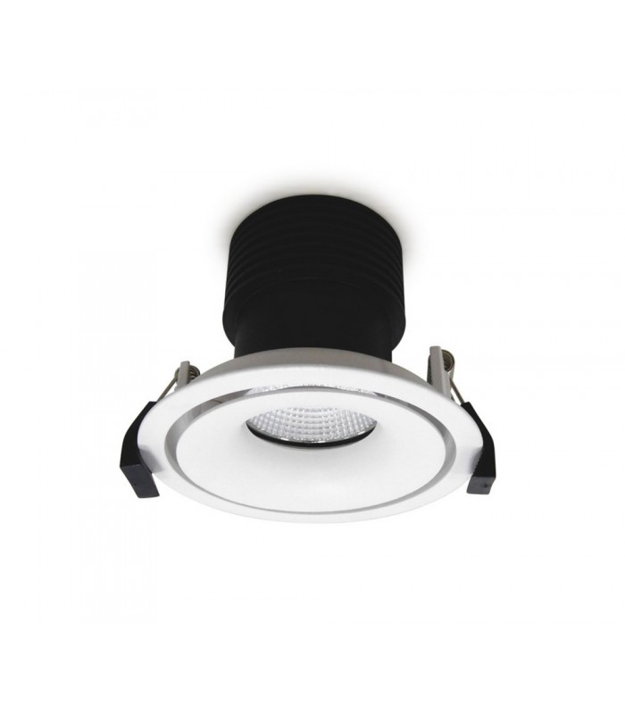 LED Recessed Round Downlight, White/White, 60 deg. Beam Angle, 780lm, 4000K, IP20, DRIVER NOT INC. - 1