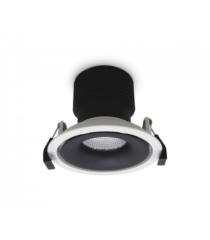 LED Recessed Round Downlight, White/Black, 40 deg. Beam Angle, 780lm, 4000K, IP20, DRIVER NOT INC. - 1