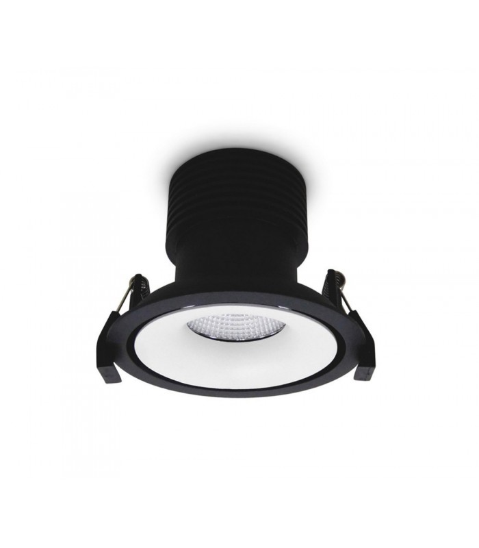 LED Recessed Round Downlight, Black/White, 60 deg. Beam Angle, 780lm, 4000K, IP20, DRIVER NOT INC. - 1