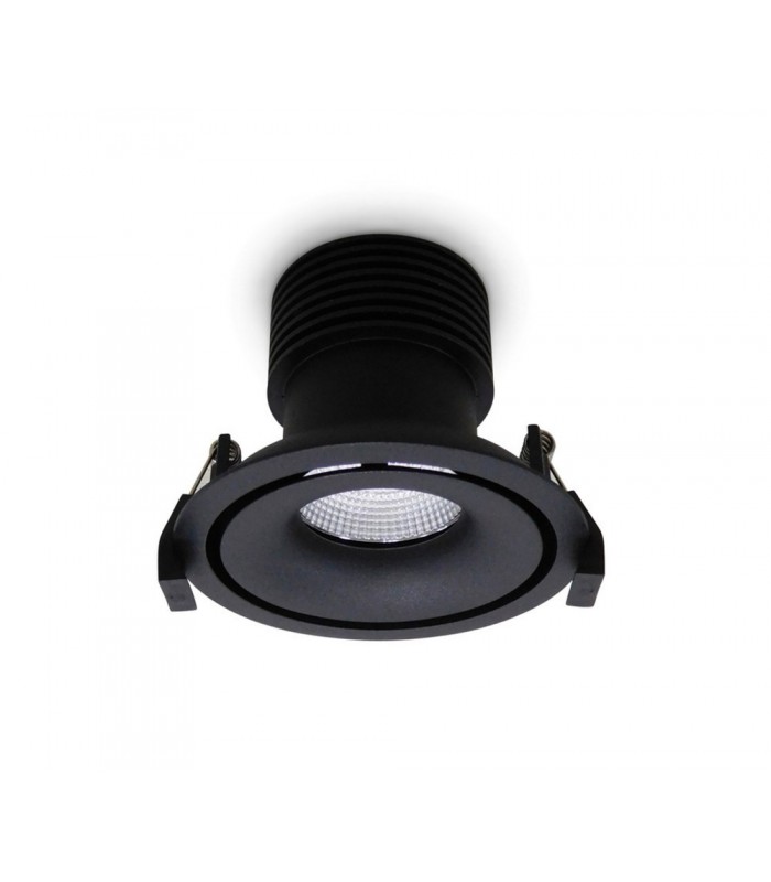 LED Recessed Round Downlight, Black/Black, 40 deg. Beam Angle, 780lm, 4000K, IP20, DRIVER NOT INC. - 1