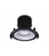 LED Recessed Round Downlight, Black/Silver, 25 deg. Beam Angle, 840lm, 5000K, IP20, DRIVER NOT INC. - 1