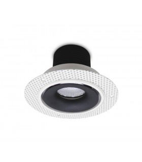 LED Recessed Round Downlight, White/Black, 25 deg. Beam Angle, 780lm, 4000K, IP20, DRIVER NOT INC. - 1