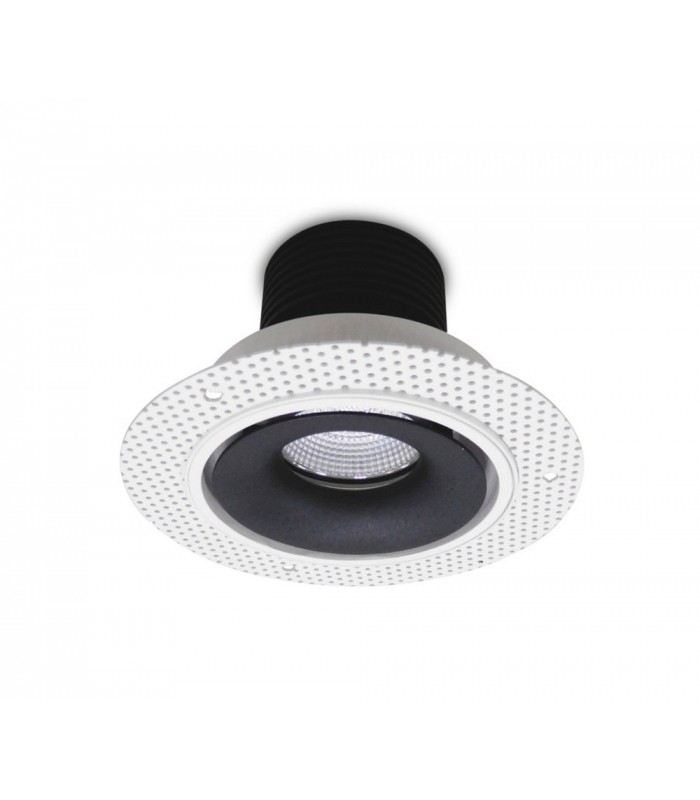 LED Recessed Round Downlight, White/Black, 25 deg. Beam Angle, 780lm, 4000K, IP20, DRIVER NOT INC. - 1
