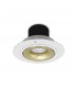 LED Recessed Round Downlight, White/Gold, 25 deg. Beam Angle, 760lm, 3000K, IP20, DRIVER NOT INC. - 1