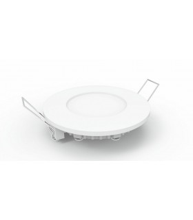 Recessed Downlight Round Panel, 2.5inch 3W, Pure White 6400K, 240lm, White Frame, Inc. Driver - 1