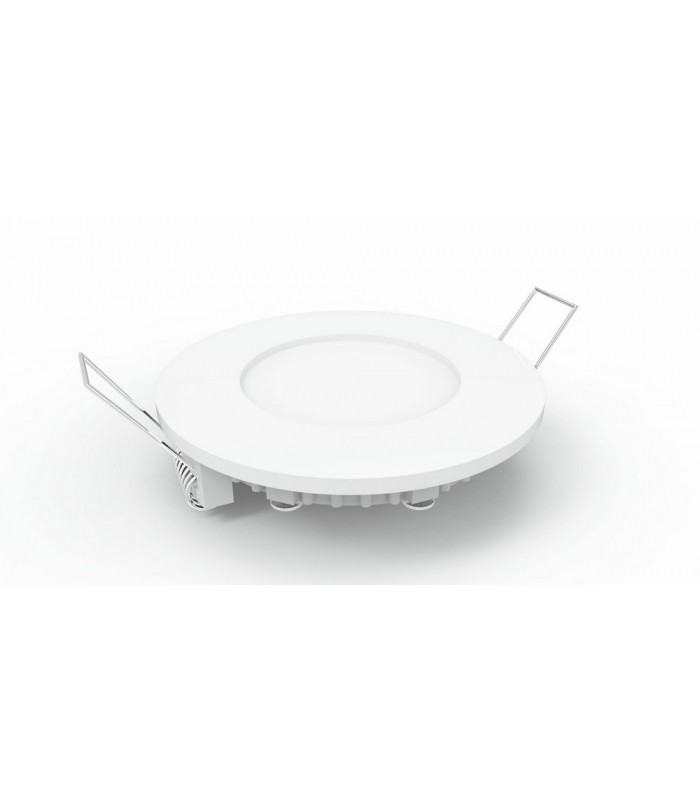 Recessed Downlight Round Panel, 2.5inch 3W, Pure White 6400K, 240lm, White Frame, Inc. Driver - 1