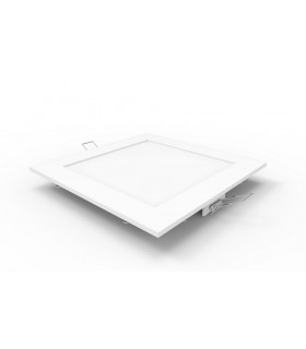 Recessed Downlight Square Panel 6inch 12W Pure White 6400K, 1000lm, White Frame, Inc. Driver - 1