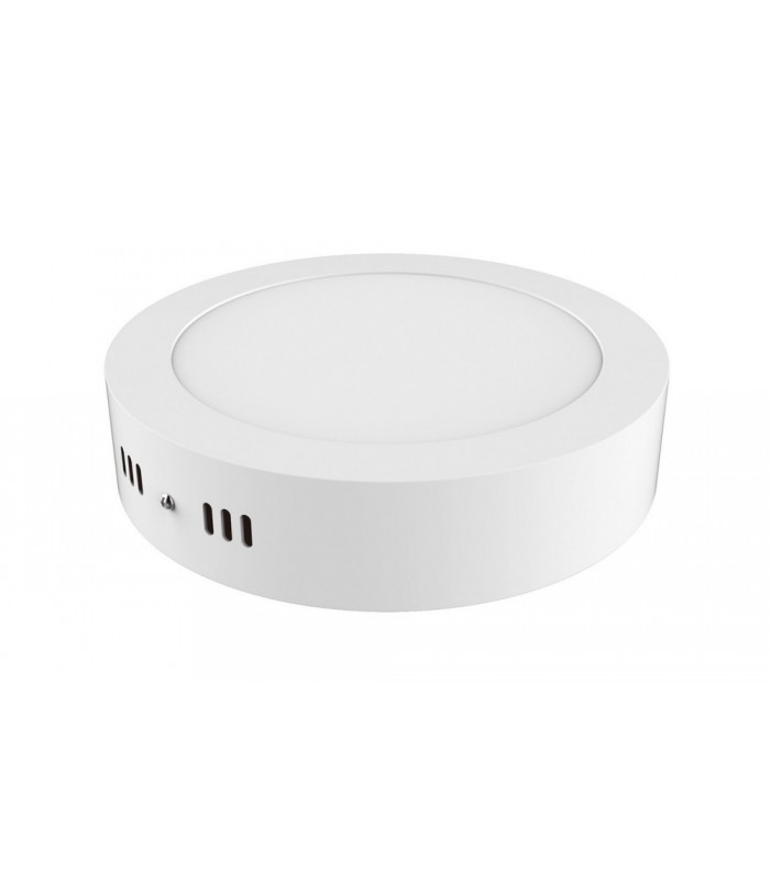 Surface mounted Round 8inch 18W Pure White 6400K, 1500lm, White Frame, Inc. Driver - 1