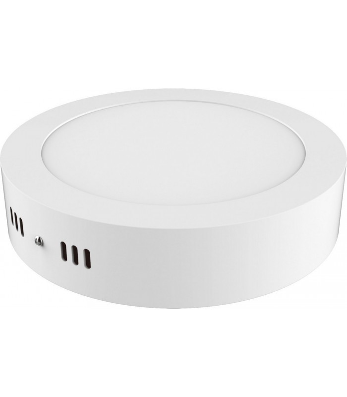 Surface mounted Round 12inch 24W Pure White 6400K, 2000lm, White Frame, Inc. Driver - 1
