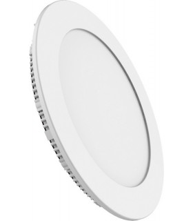 Recessed Downlight Round Panel 12inch 24W Pure White 6400K, 2000lm, White Frame, Inc. Driver - 1