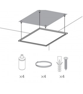 LED Accessory Kit 4 'L' Type: 'L' Type Sheet Ironx4Pcs, M3X7 Screwx8Pcs, Wirex4Pcs, Connector,Screw Anchor, M4X25 Screwx4Pcs - 1
