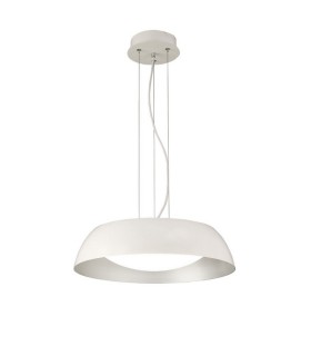 Ceiling Pendant Small 18W LED 3000K, 1800lm, Matt White, Silver, White Acrylic - 1