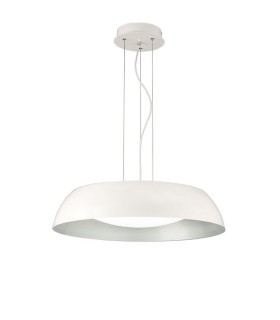 Ceiling Pendant Large 30W LED 3000K, 3000lm, Matt White, Silver, White Acrylic - 1