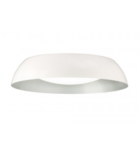 Flush Ceiling Large LED 3000K, 3000lm, Matt White, Silver, White Acrylic - 1