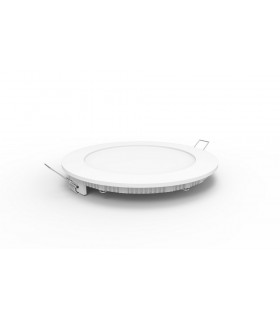 Recessed Downlight Round Panel 6inch 12W Natural White 4000K, 1000lm, White Frame, Inc. Driver - 1