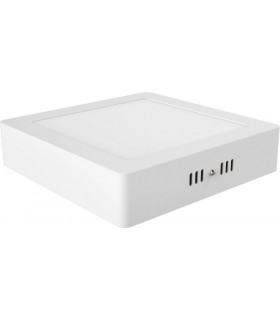 Surface mounted Square 8inch 18W Natural White 4000K, White Frame, Inc. Driver - 1