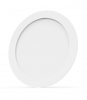 Recessed Downlight Round Panel 8inch 18W Natural White 4000K, 1500lm, White Frame, Inc. Driver - 1