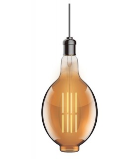 LED BT180, H E27 Dimmable 230V 8W Warmwhite 1800K, Gold, 5yrs Warranty - 1