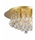 Flush Ceiling, 350mm Round, 4 Light G9 Crystal French Gold - 2